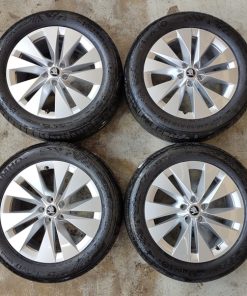 Siirtoajetut Skoda Enyaq alumiinivanteet + 235/55R19 ja 255/50R19 Kumho kesärenkaat